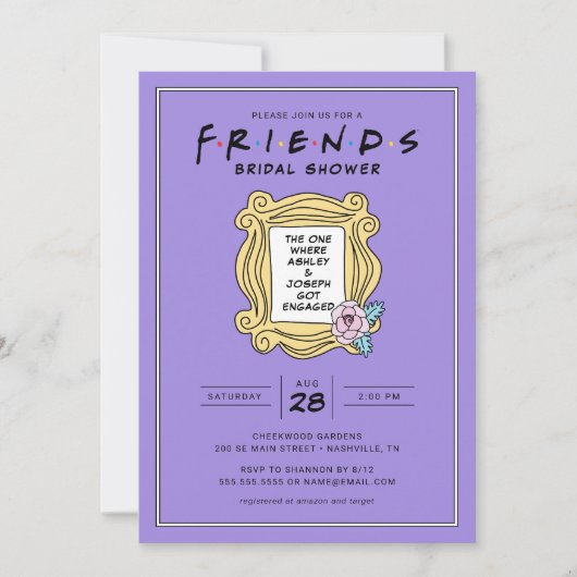 友だち™ | The One With theブライダルシャワー 招待状 (正面)