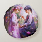 友と花2 ラウンドクッション (裏面)