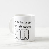 友の周期表の名前のマグ コーヒーマグカップ (正面左)