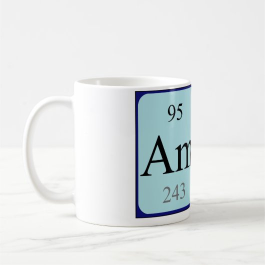 友の周期表の名前のマグ コーヒーマグカップ (左)