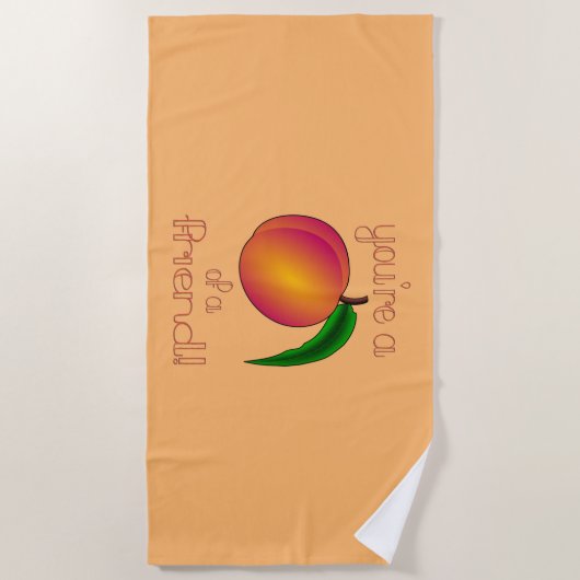 友の桃 ビーチタオル (正面)