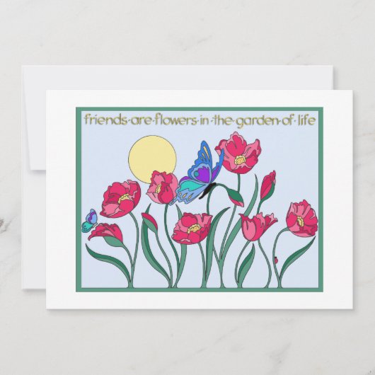 友は人生の庭の花 招待状 (正面)