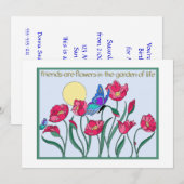 友は人生の庭の花 招待状 (正面/裏面)