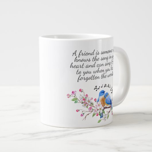友は引用文フローラ ジャンボコーヒーマグカップ (正面右)