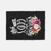 友は神の賜物最高のだ フリースブランケット (正面(横))