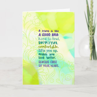 友は良いブラジャーのようだ カード