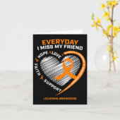 友を偲ぶ 白血病の記憶 カード (黄色い花)