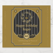 友カスタマイズ人へのハッピーバースデー詳細2 ビールラベル (シングルラベル)