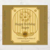 友カスタマイズ人へのハッピーバースデー詳細3 ビールラベル (シングルラベル)