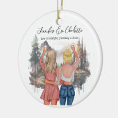 友カスタム友ポートレートの最高の セラミックオーナメント (左)