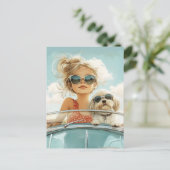 友クール人と一緒に最高の乗る ポストカード (スタンド正面)