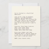 友クール人と一緒に最高の乗る 招待状 (裏面)