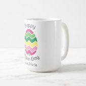 友シンプル達モダンへの書道ハッピーイースター コーヒーマグカップ (正面右)
