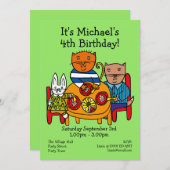 友パーソナライズされただち誕生日パーティーの招待 招待状 (正面/裏面)