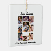 友パーソナライズされたモダンだち10フォトコラージュ セラミックオーナメント (右)