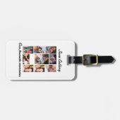 友パーソナライズされたモダンだち10フォトコラージュ ラゲッジタグ (正面横)