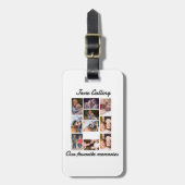 友パーソナライズされたモダンだち10フォトコラージュ ラゲッジタグ (正面縦)