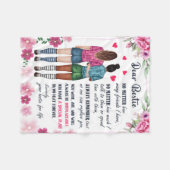 友パーソナライズされた人に最高のお礼を言う| フリースブランケット (正面(横))