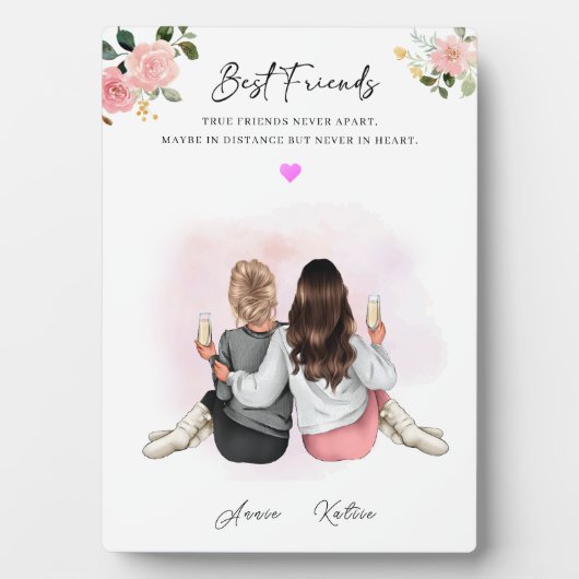 友パーソナライズされた人の誕生日最高の贈り物 フォトプラーク (正面)