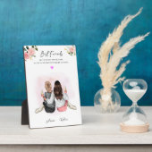 友パーソナライズされた人の誕生日最高の贈り物 フォトプラーク (側面)