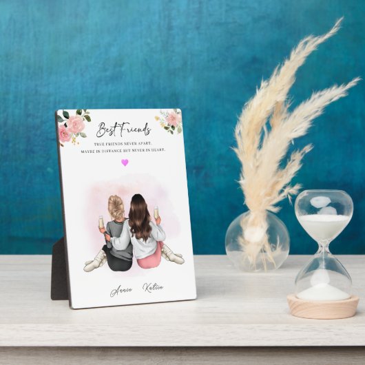 友パーソナライズされた人の誕生日最高の贈り物 フォトプラーク (側面)