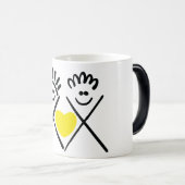 友ミニマルだち – Line Art モーフィングマグカップ (正面右)