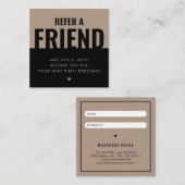 友モダンはっきりした人紹介割引を参照 スクエア名刺 (正面/裏面)