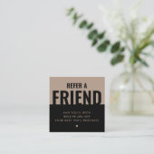 友モダンはっきりした人紹介割引を参照 スクエア名刺 (スタンド正面)