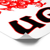 友中国の人Ugリーおもしろいポスター ポスター (角)