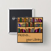 友人あなたの図書館 缶バッジ (正面&裏面)
