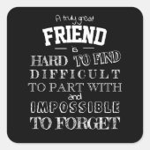 友人ありがとう感謝ギフトスクリプトbff スクエアシール (正面)