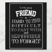 友人ありがとう感謝ギフトスクリプトbff ワインラベル (シングルラベル)