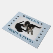 友人および家族の子ネコの玄関マット ドアマット (アングル)