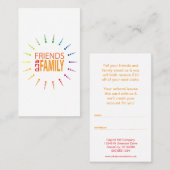 友人および家族のrainbowBurstの紹介プログラム 紹介カード (正面/裏面)