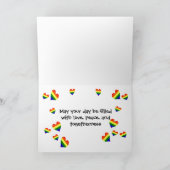 友人および彼のパートナーのためのLGBTのクリスマスカード シーズンカード (内部)