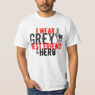 友人および英雄のための脳腫瘍の認識度のワイシャツ Tシャツ