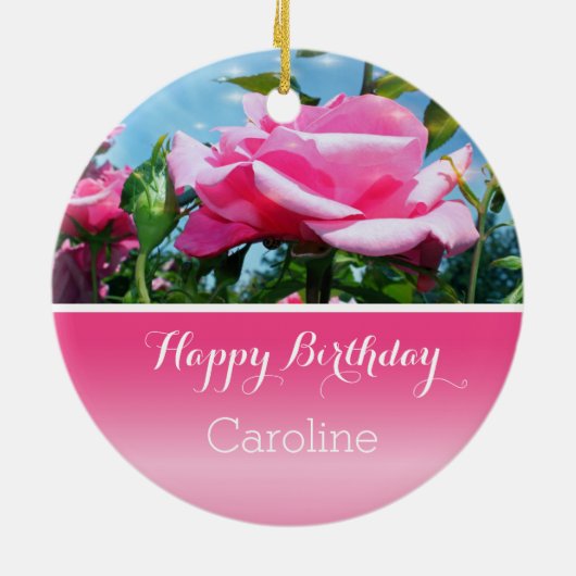 友人からの最も美しい誕生日プレゼント セラミックオーナメント (裏面)