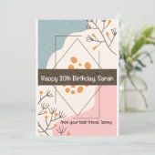 友人からの最高のハッピーバースデー（パーソナライズ） 招待状 (スタンド正面)