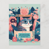 友人からの猫好きの挨拶 シーズンポストカード (正面)