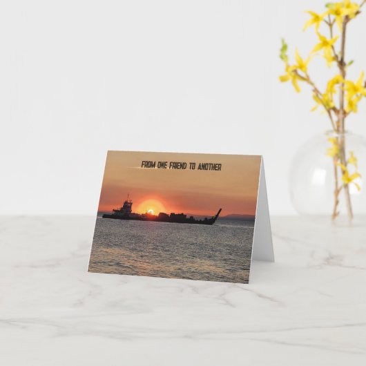 友人から友人へ安全な旅をする カード (黄色い花)