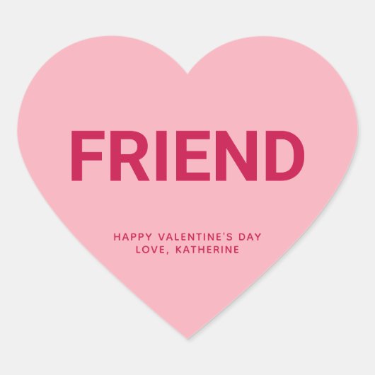 友人かわいいバレンタインデーカスタム会話 ハートシール (正面)