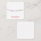 友人かわいい友情ブレスレットバレンタインデー エンクロージャーカード (正面/裏面)