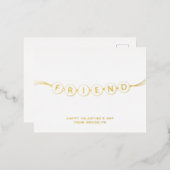 友人かわいい友情ブレスレットバレンタインデー 箔シーズンポストカード (正面/裏面)