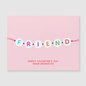 友人かわいい友情ブレスレットピンクバレンタイン (正面)