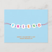 友人かわいい友情ブレスレットブルーバレンタイン ポストカード (正面)