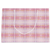 友人かわいらしのための大きなピンクの有料最高の抱き枕 ラージペーパーバッグ (正面)