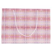 友人かわいらしのための大きなピンクの有料最高の抱き枕 ラージペーパーバッグ (裏面)