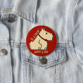 友人があって下さい-犬を採用して下さい! (パーソナライズ) 缶バッジ (インサイチュ)