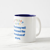 友人がよく考慮されるかもしれない – 友情引用文 ツートーンマグカップ (正面右)