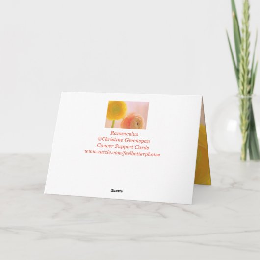 友人がん支持花 カード (裏面)